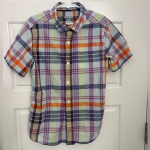 Colorful Boys Plaid Short Sleeve Shirt